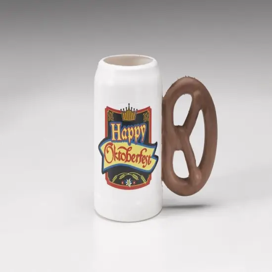Oktoberfest Plastic Mug with Pretzel Hand {1}