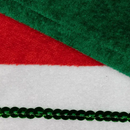 Northlight 18" Green and Red Velvet Sequin Stripe Stocking {7}