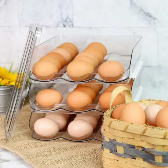 Creekview Home Emporium 3 Tier Stackable 48 Egg Holder for Refrigerator {6}