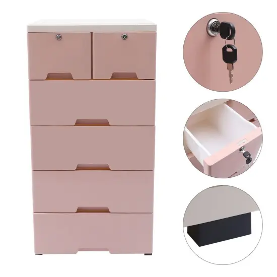 6 Closet Drawers Organizer Storage Plastic Cabinet Dresser Clothes. {2}