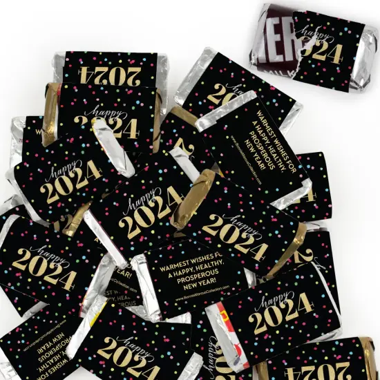 New Year's Eve Candy Party Favors Hershey's Miniatures Chocolate - Rainbow Confetti {1}