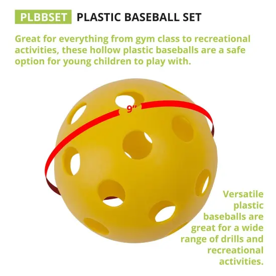 Plastic Baseballs, 6 Per Set, 3 Sets {2}
