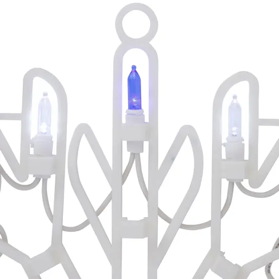 Northlight LED Lighted Snowflake Christmas Window Silhouette - 15" - Pure White and Blue {6}