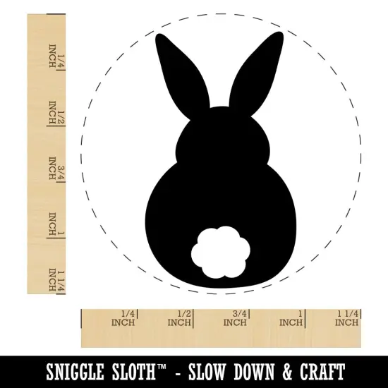 Back of Bunny Rabbit Butt Easter Rubber Stamp for Stamping Crafting Planners {1}