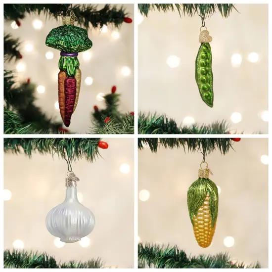 Old World Christmas: Vegetable Hanging Ornaments, Set of 7 {2}