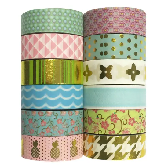 Wrapables WPSET48 Washi Masking Tape Collection (Set of 12) {2}