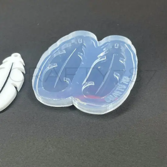 Feather Pluma Dangle Earring Silicone Mold Small 1.78in(C9) {4}