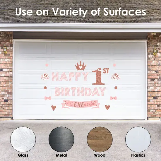 Big Dot of Happiness 1st Birthday Little Miss Onederful - Peel and Stick Girl First Birthday Party Decoration - Wall Decals Backdrop {3}