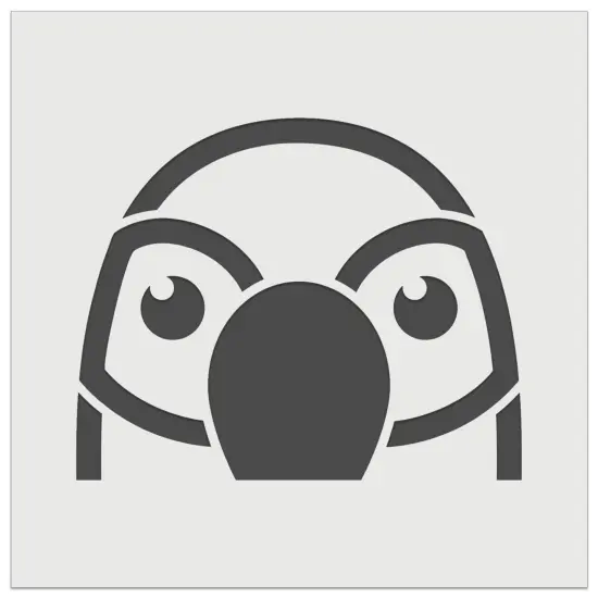 Peeking Parrot Bird Wall Cookie DIY Craft Reusable Stencil {7}