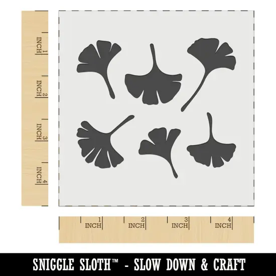 Gingko Leaves Wall Cookie DIY Craft Reusable Stencil {6}