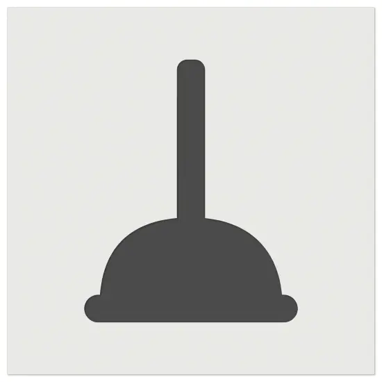 Toilet Plunger Plumbing Icon Solid Wall Cookie DIY Craft Reusable Stencil {2}