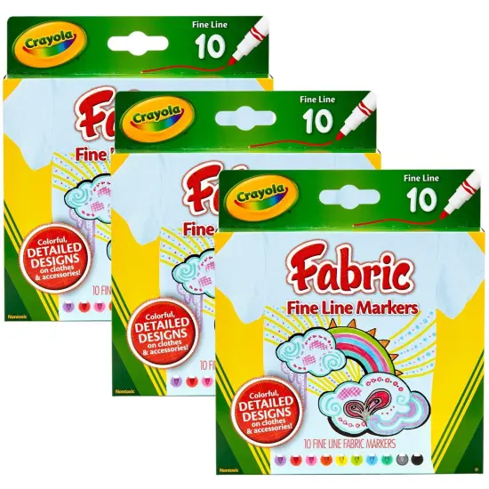 Fabric Markers, Fine Line, 10 Per Box, 3 Boxes {1}