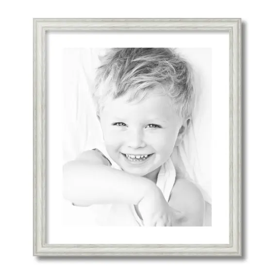 ArtToFrames 19x22" Matted Picture Frame with 15x18" Single Mat Photo Opening Framed in 1.25" White and 2" Mat (FWM-4098-19x22) {4}