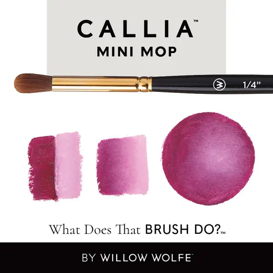 Willow Wolfe Callia Artist Mini Mop Brush-1/8" {7}