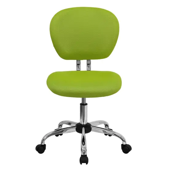 Emma and Oliver Mid-Back Mesh Padded Swivel Task Office Chair with Chrome Base Apple Green {3}