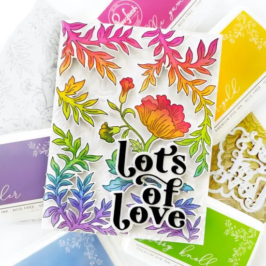 Pinkfresh Studio Stencils 4.25"X5.25" 4/Pkg-Blooming Vines Layering {3}