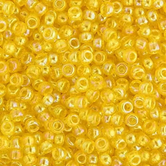 Miyuki 250g Transparent Round Seed Beads, 11/0 Yellow AB #252 {1}