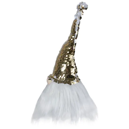 Northlight Elf Gnome with Sequin Hat Christmas Figure - 12" Gold {5}