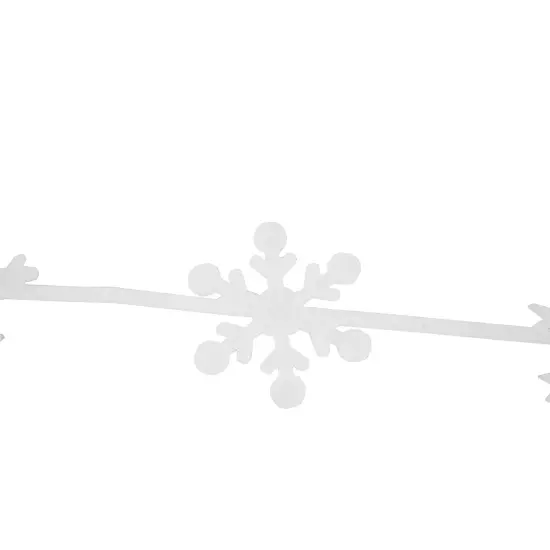Northlight 4' White Felt Winter Snowflake Garland {5}