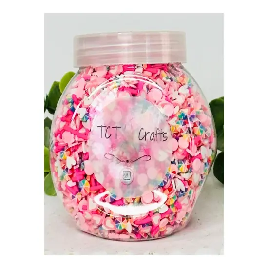 150g Spring Pastel & Rainbow Polymer Clay Sprinkle Mix - Perfect for Fake Bakes, Clay Art, Slime - Bright, Cheerful, and Festive {1}