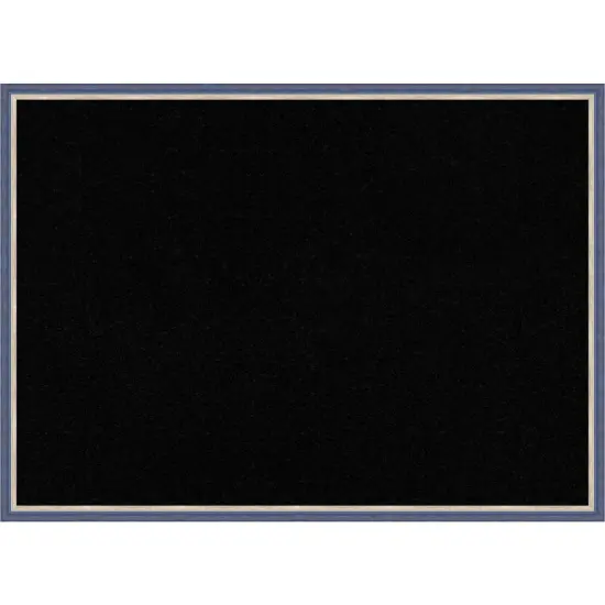 Theo Narrow Wood Framed Corkboard, Black Cork Theo Blue Narrow {7}