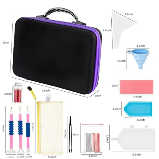 Diamond Painting Storage Containers 60 Slots Diamond Painting Accessories and Tools Portable Diamond Painting Organizer Shockproof Diamond Art Storage Case Jewelry Beads Storage Box {5}