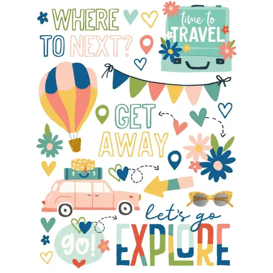 Pack Your Bags Rub-Ons 6"X8"-2/Pkg {4}