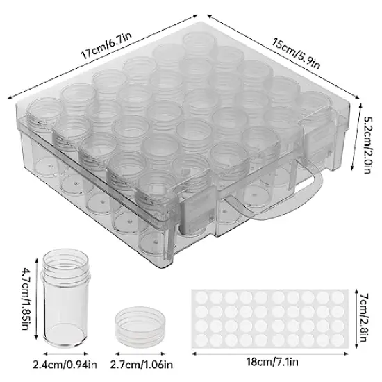 30 Slots Diamond Painting Storage Containers, Bead Organizer Box, Bead Storage Containers Plastic Diamond Painting Art Accessories Boxes Small Clear Embroidery Box for Craft Beads Rhinestones (1 Pack) {3}