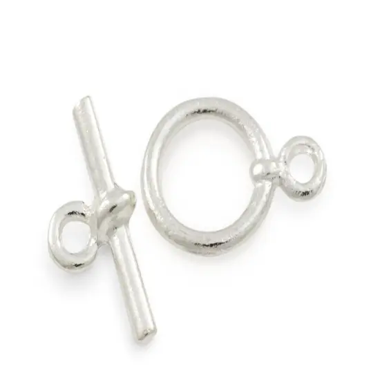 JewelrySupply Toggle Clasp 11mm Silver Plated (Set) {1}