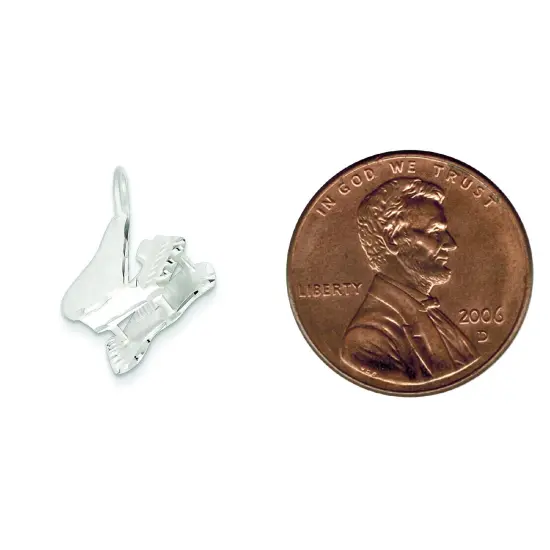 Sterling Silver Piano Charm Jewerly 19mm x 18mm {2}