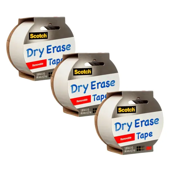 Dry Erase Tape, 1.88" x 5yd, Pack of 3 {1}
