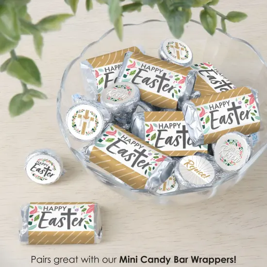 Big Dot of Happiness Religious Easter - Christian Holiday Party Small Round Candy Stickers - Party Favor Labels - 324 Count {7}