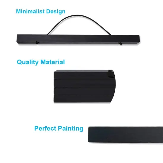 16x24 Magnetic Poster Frame Black, 16x20 Lightweight Wooden Picture Frame Hanger with Strong Magnet for Hanging Poster, Map, Photos, Paper Print, Oil Painting and Canvas Print Artwork, Easy to Install {5}