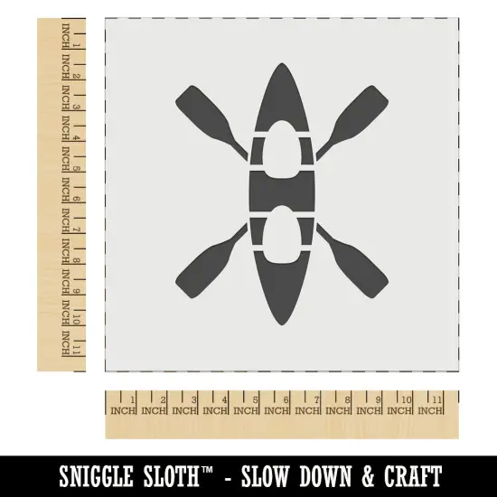 Double Kayak with Crossed Paddles Wall Cookie DIY Craft Reusable Stencil {1}