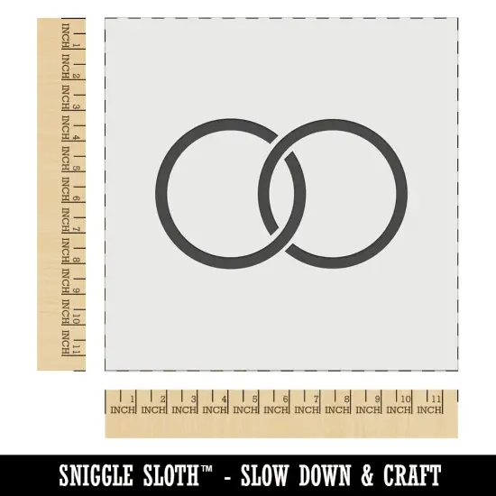 Wedding Rings Overlapping Wall Cookie DIY Craft Reusable Stencil {1}