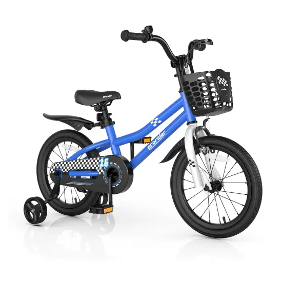 16 Inch Kid's Bike with Removable Training Wheels Navy {3}