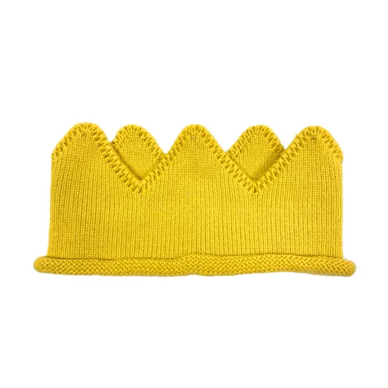Wrapables Baby Boy & Girl Birthday Party Knitted Crown Headband Beanie Cap Hat Yellow {2}