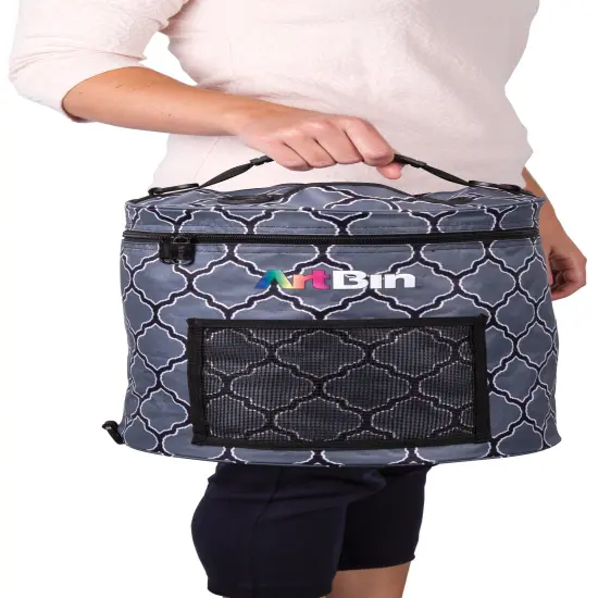 ArtBin Yarn Drum 12"X12.75"-Gray Print {4}