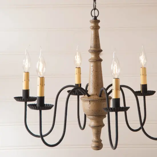 Harrison Chandelier in Pearwood {4}