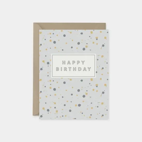 Ink Splot Happy Birthday Cards, Dot {4}
