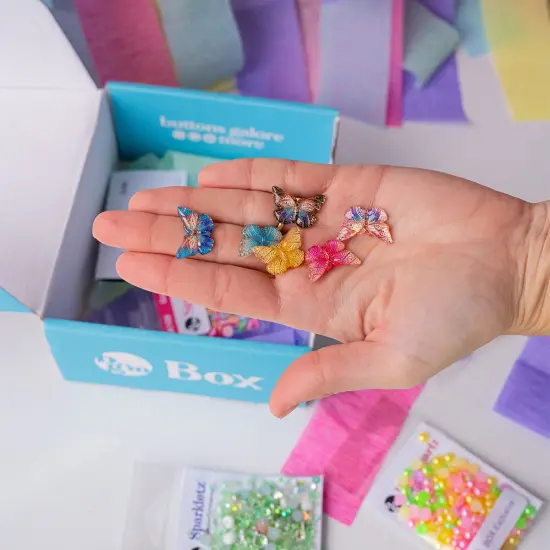 Buttons Galore Seasonal Craft Box- Spring Pastel Craft Supplies Sequins Kit {4}