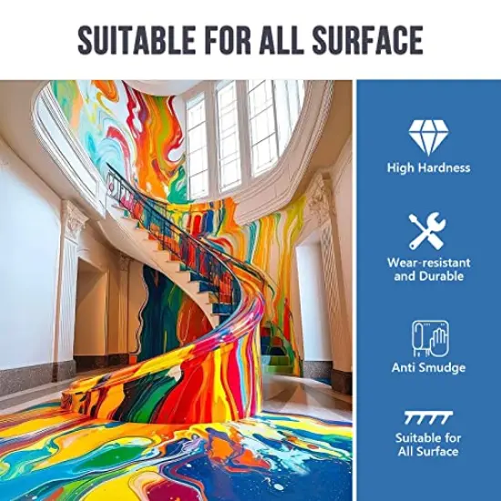 Epoxy Resin 16OZ - Crystal Clear Epoxy Resin Kit - Self-Leveling, High-Glossy, No Yellowing, No Bubbles Casting Resin Perfect for Crafts, Table Tops, DIY 1:1 Ratio {6}