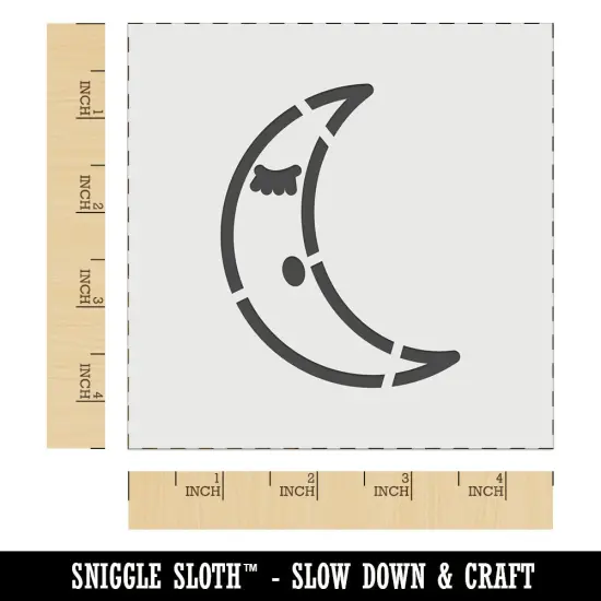 Sleeping Moon Wall Cookie DIY Craft Reusable Stencil {6}