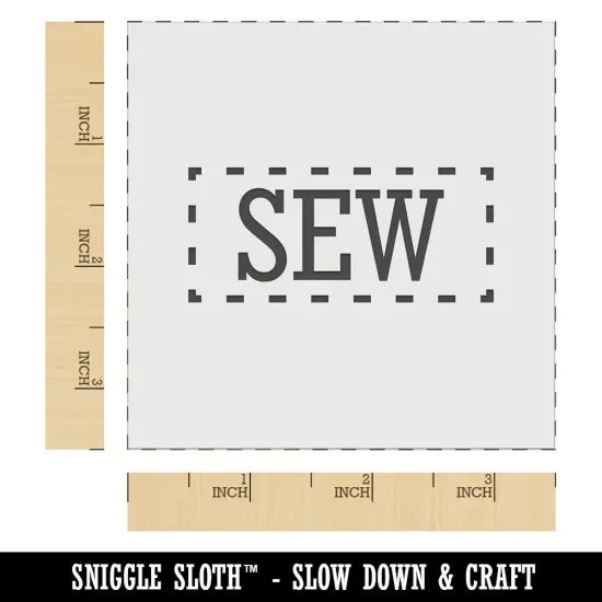 Sew Sewing Fun Text Wall Cookie DIY Craft Reusable Stencil {5}