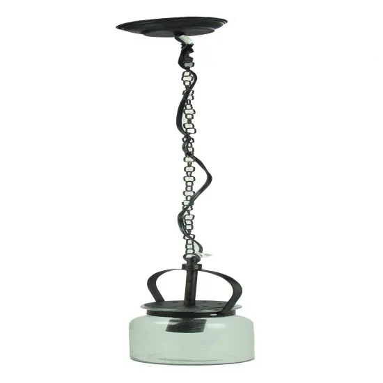 Audrey's Rustic Clear Glass Jar Shade Indoor Kitchen Pendant Light {1}