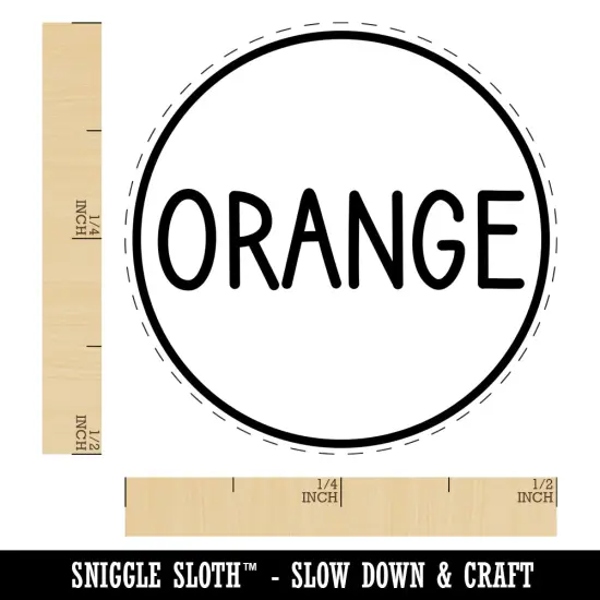 Orange Flavor Scent Rounded Text Self-Inking Rubber Stamp for Stamping Crafting Planners Brown {1}