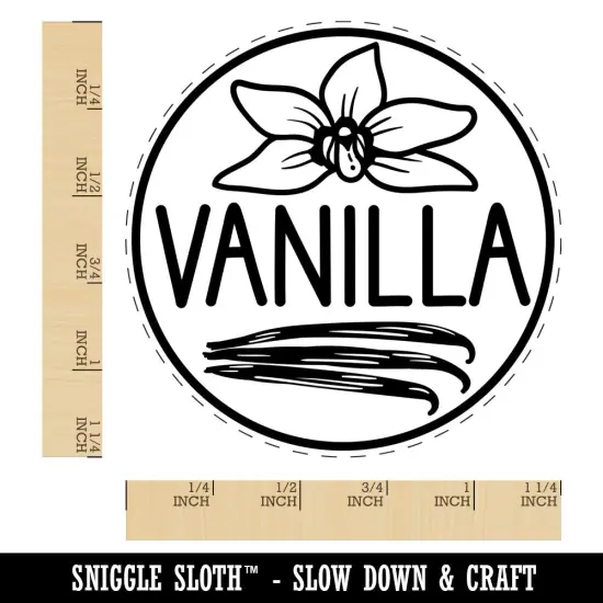 Vanilla Text with Image Flavor Scent Rubber Stamp for Stamping Crafting Planners {1}