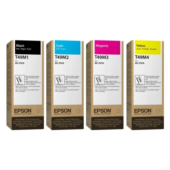 Epson Ink Set For F170 & F570 - 4 Pack with 200 Sheets of Epson Paper {5}