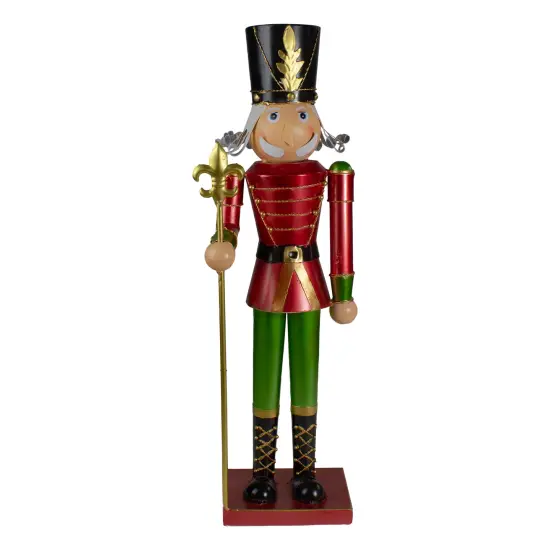 Northlight 23.75" Red and Green Metal Nutcracker Soldier Christmas Decoration {1}