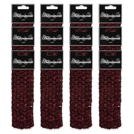 Pack of 12 Crochet Stretch Headbands Burgundy {1}